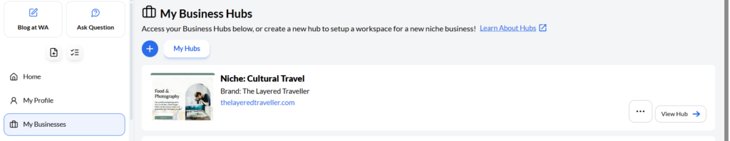 Example business hub
