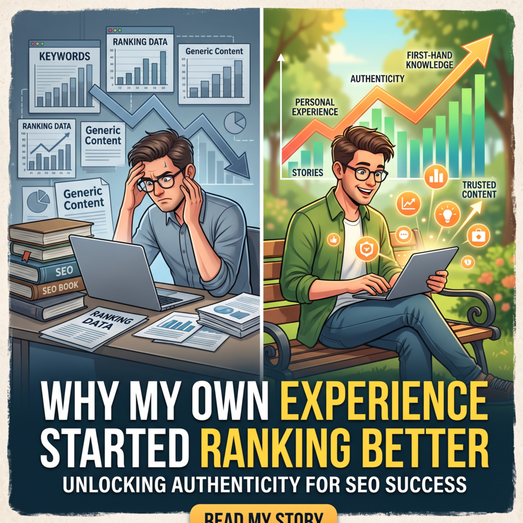 Infographic emphasising the importance of including personal experience in blog writing.